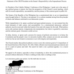 “CALL TO CONSCIENCE AND DUTY”, CBCP President’s statement on the Senate’s responsibility in the impeachment process
