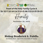 Homily, Feast of the Holy Family Cycle A