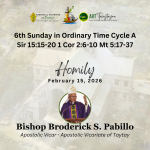 HOMILY: 6th Sunday in Ordinary Time Cycle A