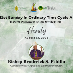 HOMILY: 21st Sunday of Ordinary Time Cycle A