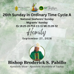 HOMILY: 26th Sunday in Ordinary Time  Cycle A