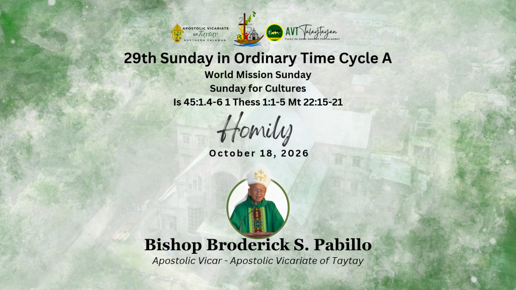 HOMILY: 29th  Sunday in Ordinary Time Cycle A, World Mission Sunday and Sunday for Cultures