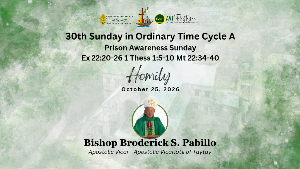 HOMILY: 30th Sunday in Ordinary Time Cycle A and Prison Awareness Sunday